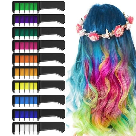 10 Color Hair Chalk Comb, Temporary Washable Hair Color Dye Crayon Salon  Set Safe for Makeup Birthday Party Gifts for Girls Kids Teen | Walmart  Canada