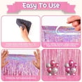 thumbnail image 4 of Fusion 2 Pack Laser Pink Tinsel Foil Fringe Curtains, Mothers Day Pink Decorations, Metallic Tinsel Party Streamers Backdrop for Birthday Bachelorette Graduation Wedding Party Decorations, 4 of 6