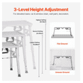 thumbnail image 4 of Work Platform Step Ladder, 3 Adjustable Height Folding Scaffolding, 400 lb Capacity, Portable Alloy Steel Stool for Cleaning, Painting & DIY, 4 of 7