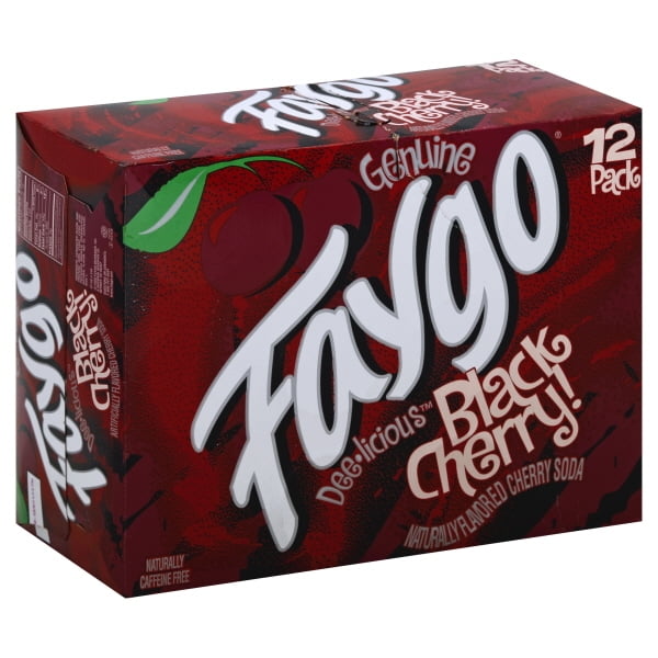 Faygo Black Cherry Flavored Soda, 12 Fl. Oz., 12 Count