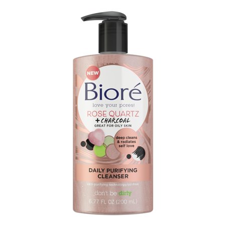Biore Rose Quartz Charcoal Daily Purifying Cleanser Oil Free 6 77 Fl Oz On Walmart Accuweather Shop