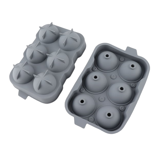 Molde Para Hacer Bolas De Hielo, Bandeja Redonda De Silicona Con 6 Agujeros Y Tapa, Herramientas De Bricolaje Hechas A Mano