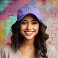 thumbnail image 3 of Dalix Leaping Corgi Embroidered Cap Cotton Baseball Hat Nautical Womens in Lavender, 3 of 5
