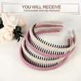 thumbnail image 7 of Unique Bargains 4 Pcs Teeth Comb Headband Solid Color Tooth Comb Hair Hoop for Women Hair Accessories Pink Beige, 7 of 7