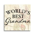 thumbnail image 1 of World's Best Grandma Cream Floral 12 x 12 Glass Wall Hanging Sign, 1 of 4