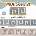 thumbnail image 2 of 1 set 3M Polyester Jacquard Grid Ribbon Chenille Ribbon Clothes Accessories Curtain Decoration Steel Blue 3-3/4 inch(94mm), 2 of 8