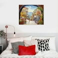 thumbnail image 4 of ONETECH  Italian Town Canvas Wall Art - Coastal Village Painting Artwork Reproduction Print Decor for Living Room, 4 of 4