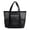Black, variant on Large Mesh Beach Tote Bag with Multi-Pockets Foldable for Cruise Travel Pool and Outdoor Family Trips(Slim Green,One Size)