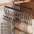thumbnail image 5 of Belt Hanger for Closet, 8 Hooks Wooden Hangers with Sturdy Mental Hooks, Clothes Hangers for Pants Dresses Ties Scarves Vests Accessories, 5 of 6