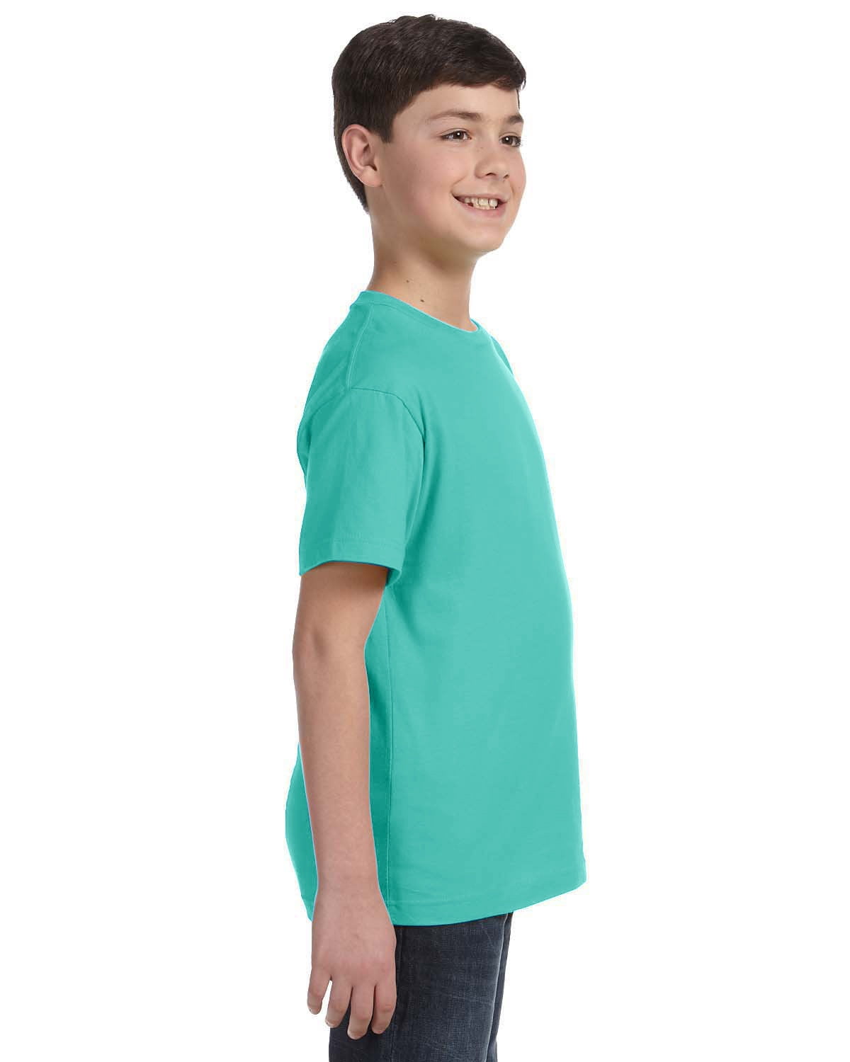 Aquaguard Boys 3-Pack T-Shirt Crew Neck Short Sleeve 100% Cotton Tee, Size: 4-14 - Small - Caribbean