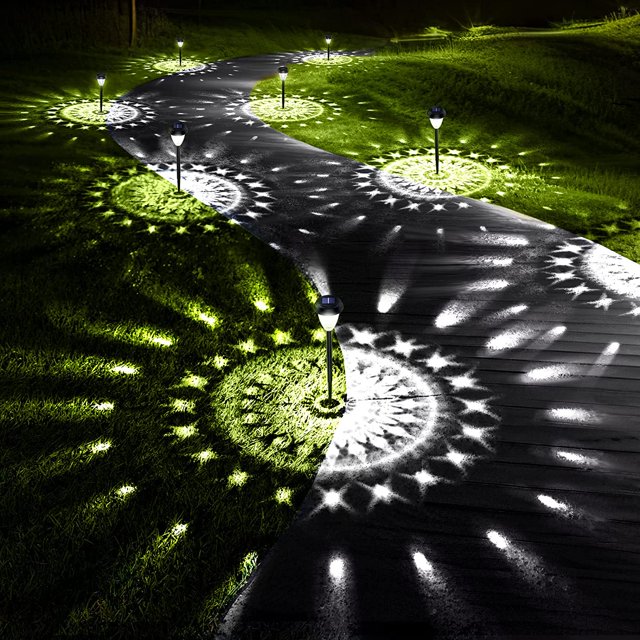 Paquete de 4 luces solares decorativas ZHAOCHENG ultrabrillantes para exteriores carga rápida