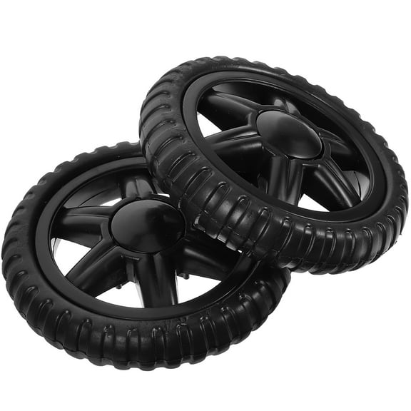 OFFIGAM Black Plastic Caster Wheels 2 Pack for Convenient Storage and Smooth Mobility
