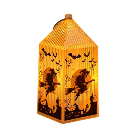 

LYU Desktop Lantern Portable Pumpkin/Witch/Skeleton/Scarecrow Battery Powered High Brightness Mini Scene Layout Kindergarten Gifts Halloween Kids LED Night Lamp for Party