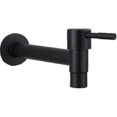 thumbnail image 1 of Grifo para piscina con fregona, grifo negro montado en la pared, grifo de agua fría montado en la pared, grifo de ahorro de agua de acero inoxidable para baño, fregadero, balcón, c, 1 of 3