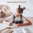 thumbnail image 4 of 3pc Metal Inkless Pencil, Erasable Infinity Pencil, Reusable Everlasting Pencil for Writing, Drawing, Drafting, Sketching, Home Office School Supplies (Silver), 4 of 6