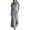 Gray#3, variant on Women's Short Sleeve Side Split Maxi Dress, 2026 Casual Square Neck Loose Tunic Dress with Multiple Colors, All Occasion White XXL