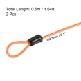 thumbnail image 2 of Unique Bargains 2.5mmx0.5m Coated Security Steel Cable Luggage Lock Wire Rope Double Loop Orange 2 Pack, 2 of 5