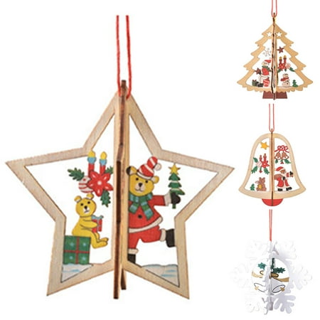 4pcs Christmas Hanging Decors Indoor Decor Xmas Tree Ornaments Xmas Party Decorations