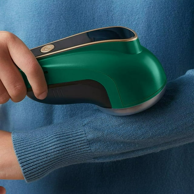 Rasoir à Tissu Rechargeable EIGTHTAIL et Enlève-Peluches avec Grand Compartiment de Rangement, Alimenté par USB, Enlève-Bouloches pour Chandails pour Vêtements et Usage Domestique, Vert