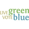 thumbnail image 3 of CafePress - Live Green Vote Blue Women's Light Pajamas - Women's Short Sleeve Print T-Shirt and Pants Light Cotton Pajama Set, 3 of 7