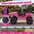 thumbnail image 5 of Wisairt 24V Ride on Cars, 4WD 800W Ride on Toys for Big Kids, Power Car Wheel with Remote, Kids Electric Car with 2 Seater, Music, LED Lights, Seat Belt, 3-8 Years Old, Pink, 5 of 9
