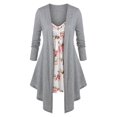 thumbnail image 1 of Talla grande TwinSet Twinset Impresión floral Irregular Tee Rosegal  Mangas largas de talla grande, 1 of 5