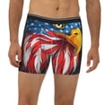 thumbnail image 2 of Rateoe Eagle Head With American Flag Print Men’s Underwear Boxer Briefs Soft Comfortable Underwear Boxer Briefs, Long Leg Briefs,Anti-chafing Boxer Briefs, 2 of 7