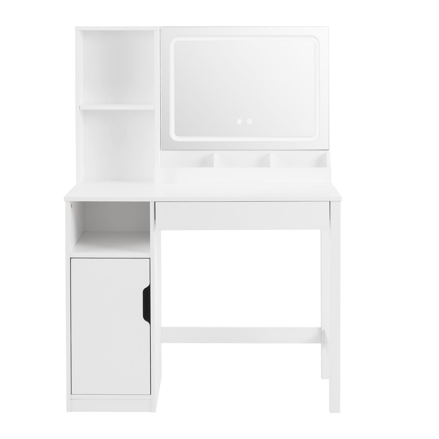 Mainstays Vanity  with Lighted Mirror and Storage, White