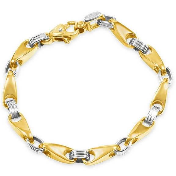 Pompeii Men's Link 14k Gold (48gram) or Platinum (77gram) 6.5mm Bracelet 8.5" (,)