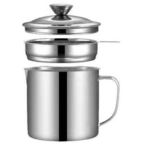 MUSEYA Multi Function Oil Container with Lid Easy Pour Oil Dispenser for Kitchen Use Heat Resistant Handle Capacity