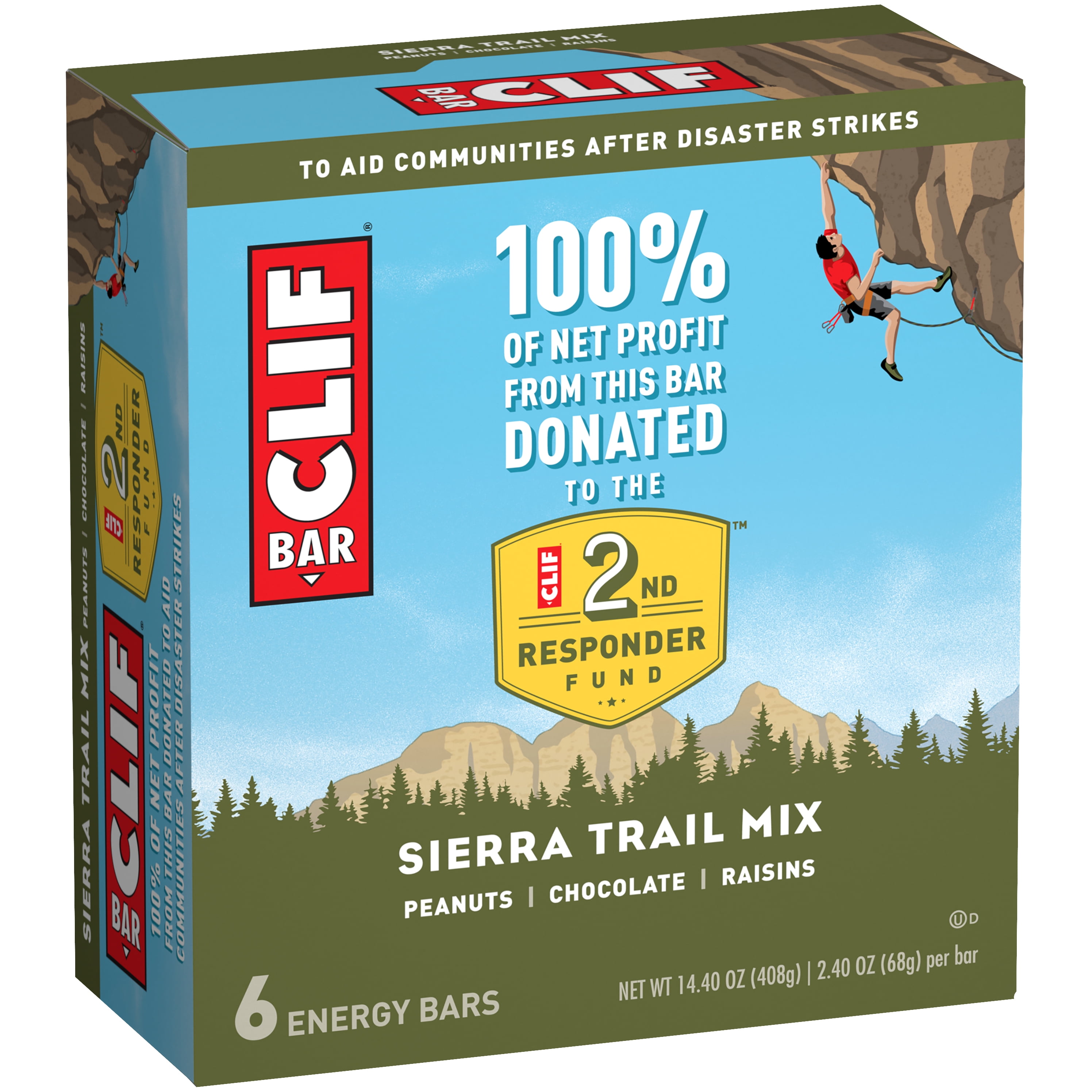 CLIF BAR Energy Bars Sierra Trail Mix 2.4 Ounce Protein Bars 6