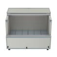 thumbnail image 5 of 49 in. Commercial Milk Cooler for School and Cafeteria,12 Crate Capacity with Heavy Duty Casters in Stainless Steel and White (KM-MC49-HDC), 5 of 13