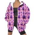 AHTJRT Womens Christmas Blanket Hoodie Drawstring Zipper Front Coat