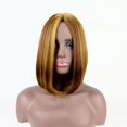 thumbnail image 4 of Peluca de cabello humano prepeinado, peluca de cabello brasileño para mujer, sin adhesivo, adecuada para mujeres negras con pelo de bebé, 13,7 pulgadas, 4 of 5