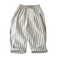 thumbnail image 4 of TBWNWG Boys' Cotton Linen Harem Bloomers Pants for Baby Toddler Striped Bloomer Elastic Basic Harem Pants,Sizes 5-6 Years, 4 of 4