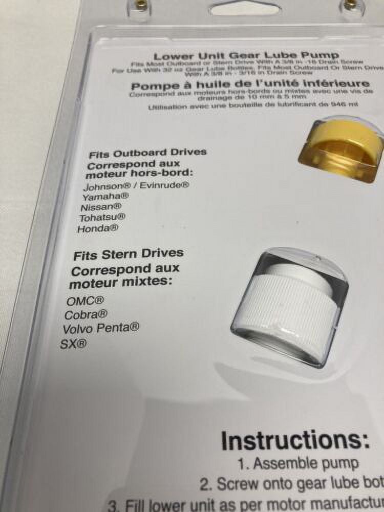 YAMAHA YAMALUBE Outboard Gear Lube Lower Unit Change Kit w/ Pump And Gaskets
