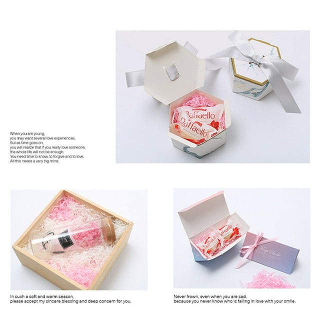 ziyahi Colored Shredded Crinkle Lafite Paper Raffia Filler Confetti Gift Box Birthday Filling Home Material Packaging Blue