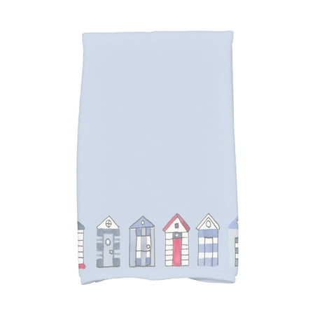 

Simply Daisy 16 x 25 Inch Beach Huts Geometric Print Kitchen Towel Light Blue