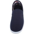 thumbnail image 2 of Mens Casual Slip On Canvas Pumps Trainers with Stripe Design and Twin Gusset - Navy - US 13, 2 of 7