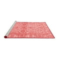 thumbnail image 2 of Ahgly Company Machine Washable Indoor Square Abstract Red Modern Area Rugs, 5' Square, 2 of 4