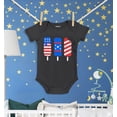 thumbnail image 3 of Shop4Ever Patriotic Popsicles Ice Cream 4th of July Baby's Bodysuit Infant Cotton Romper 12 Months Black, 3 of 5
