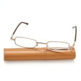 thumbnail image 3 of Slim Reading Glasses with Pen Clip Tube Case Portable Lightweight Readers for Men Women Mini Compact Anti-blue light Eyeglasses yellow Strength 2.0x, 3 of 6