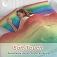thumbnail image 4 of 3 Piece Rainbow Colors Ombre Cream Duvet Cover Set Twin Size,Microfiber Comforter/Quilt Cover with Corner Ties and 2 Pillowcases,Modern Abstract Art Aesthetics All Season Bedding with Zipper Closure, 4 of 8