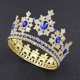 thumbnail image 3 of Zhuge Tiara de boda para novia, diadema de princesa, corona nupcial, joyería para el cabello con diamantes de imitación de cristal, decoración para novia, cumpleaños, graduación, boda (blanco), 3 of 3