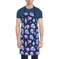thumbnail image 4 of Cauagu star Skull flower crystal Aprons with Pockets,Waterproof Apron for Women,Kitchen Cooking Apron Adjustable Bib Aprons Chef Apron for Cooking,Drawing,Crafting, 4 of 8