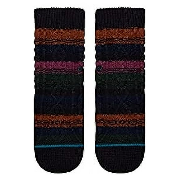 Stance Unisex Toasted Slipper Crew Socks Black Stripe - A549D21TOA-BLK