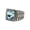 Light Blue, variant on Vintage Gemstone Signet Rings for Men Square Stone Wide Band Stripe Stainless Steel Silver Plated Retro Gothic Biker Daily Wear Personalized Gift Jewelry Black 12