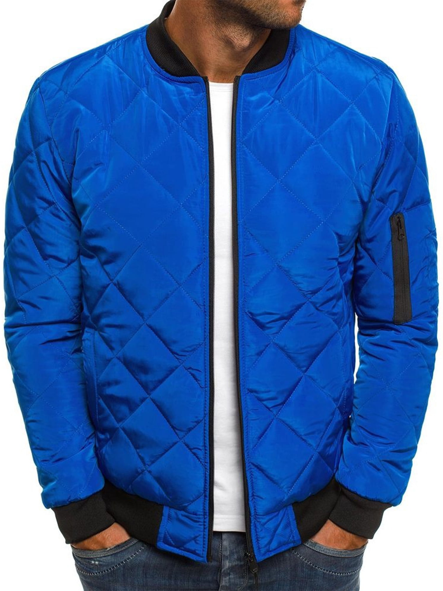 Winter Jacket for Men Big and Tall Bomber Jacket Thicken Warm Jacket Varsity Jacket Outwear Pilot Jacket Navy