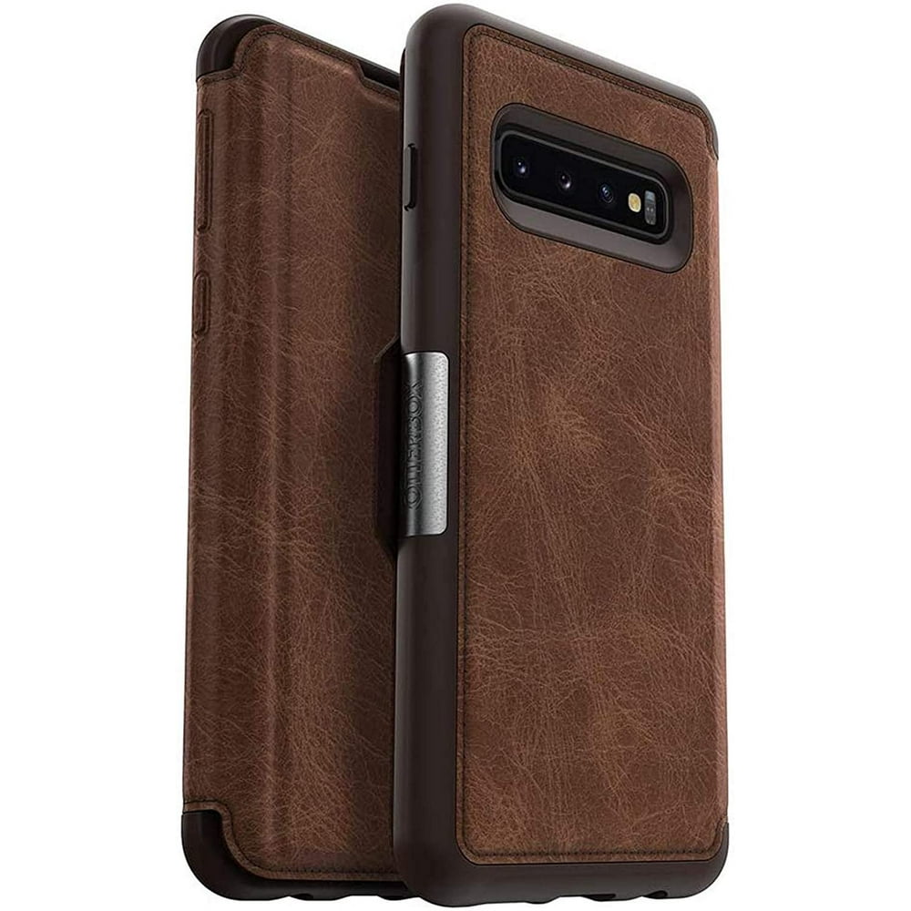 OtterBox Strada Series Case for Galaxy S10+ - Non Retail Packaging - Espresso (Dark Brown/Worn