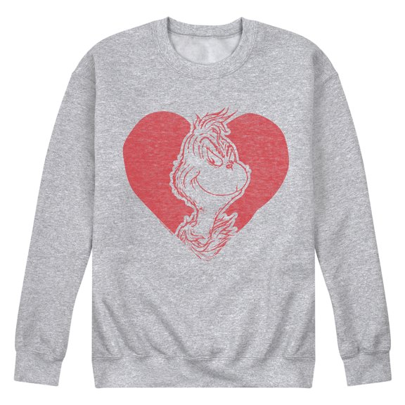 The Grinch - Heart - Men's Crew Fleece Sweatshirt
